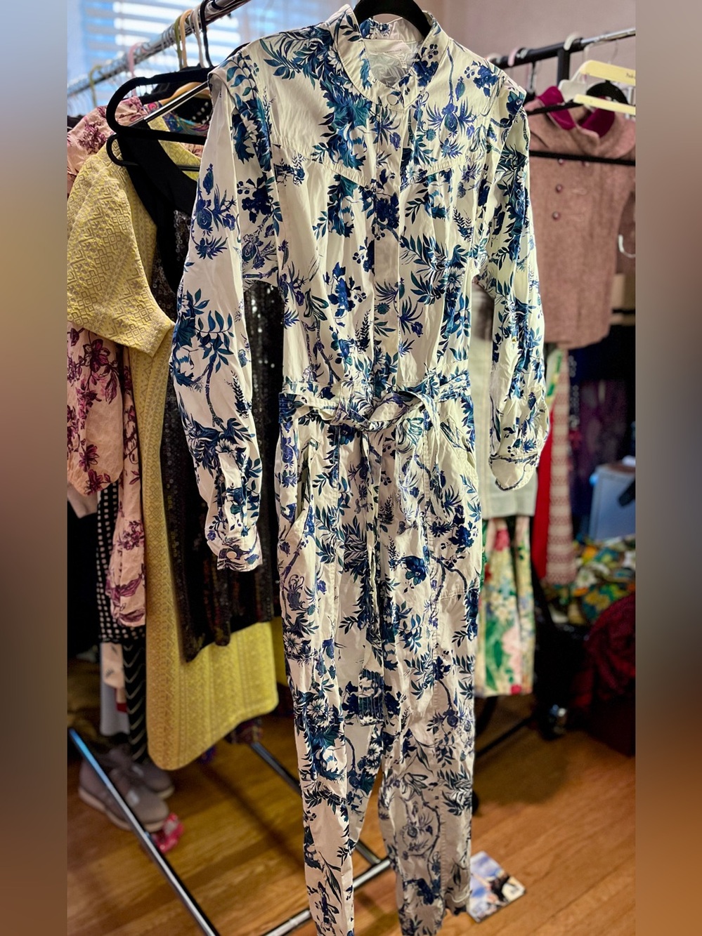 Anthropologie Lucienne Belted Jumpsuit